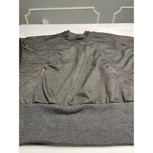 NWT Tahari Sport Charcoal Gray Sweatshirt with Thumb Holes ~ MSRP $82